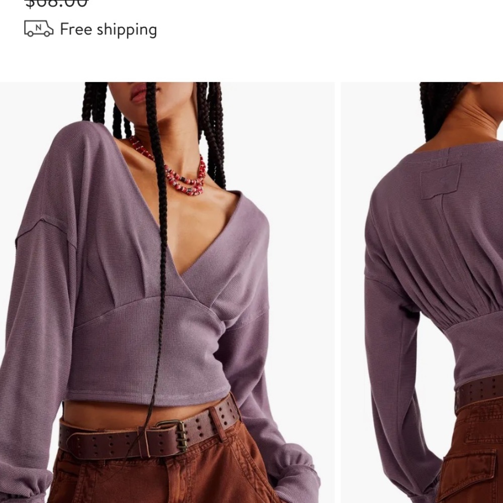 We the Free Free People All Nighter Surplice Top